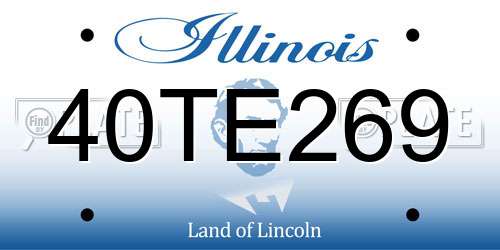 40TE269 Illinois License Plate