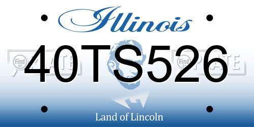 40TS526 Illinois License Plate