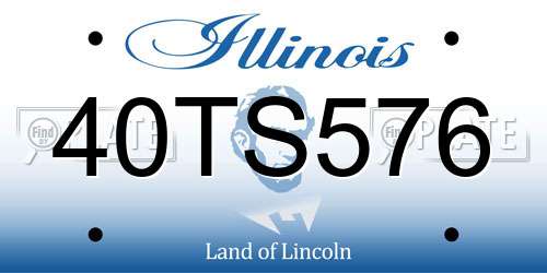 40TS576 Illinois License Plate