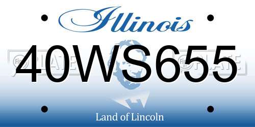 40WS655 Illinois License Plate