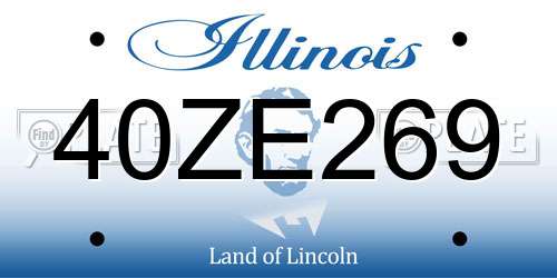 40ZE269 Illinois License Plate
