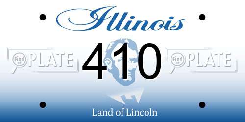 410 Illinois License Plate