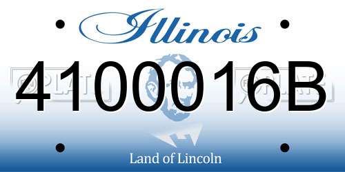 4100016B Illinois License Plate