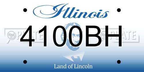 4100BH Illinois License Plate