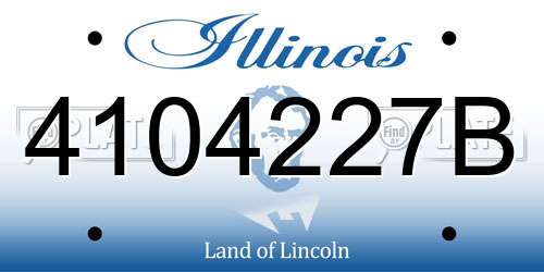 4104227B Illinois License Plate