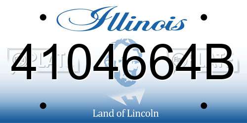 4104664B Illinois License Plate