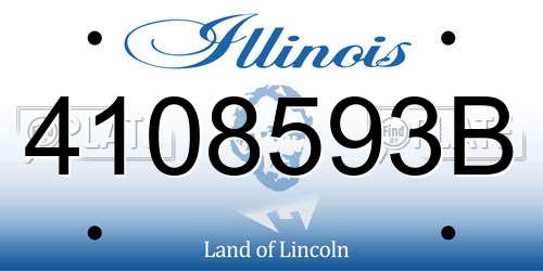 4108593B Illinois License Plate