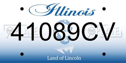 41089CV Illinois License Plate