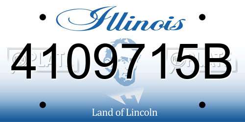 4109715B Illinois License Plate