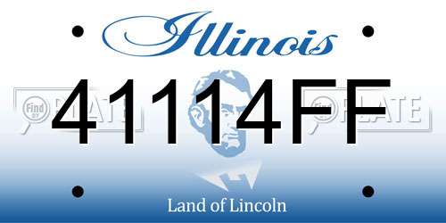41114FF Illinois License Plate