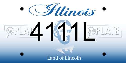 4111L Illinois License Plate