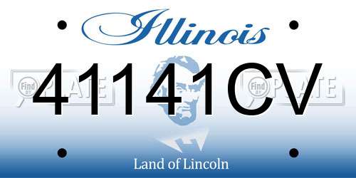 41141CV Illinois License Plate