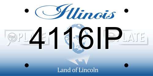4116IP Illinois License Plate