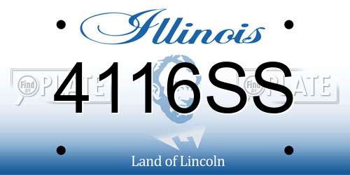 4116SS Illinois License Plate