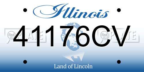 41176CV Illinois License Plate