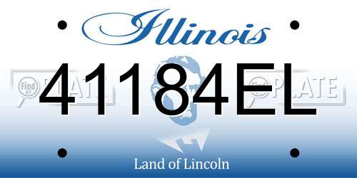 41184EL Illinois License Plate