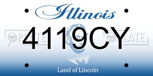4119CY Illinois License Plate