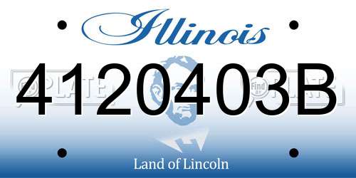 4120403B Illinois License Plate