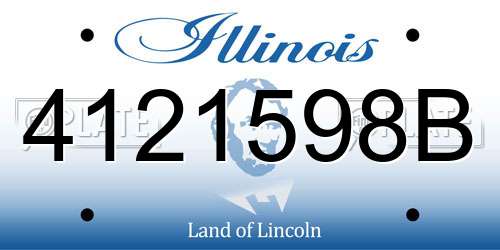 4121598B Illinois License Plate