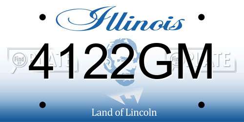 4122GM Illinois License Plate