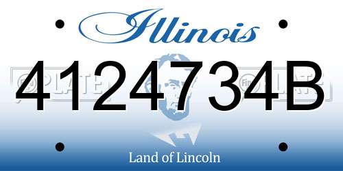 4124734B Illinois License Plate