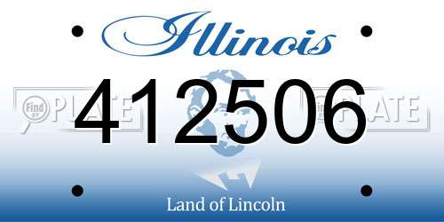 412506 Illinois License Plate