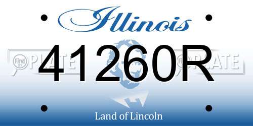 41260R Illinois License Plate