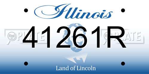 41261R Illinois License Plate