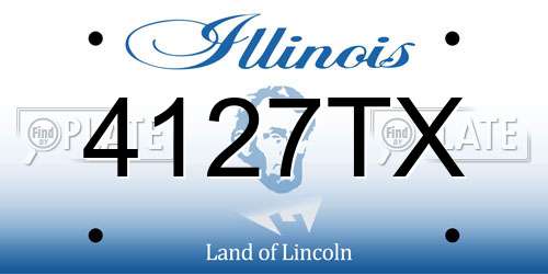 4127TX Illinois License Plate