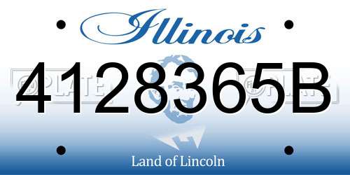 4128365B Illinois License Plate
