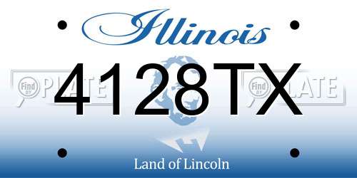 4128TX Illinois License Plate