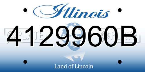 4129960B Illinois License Plate