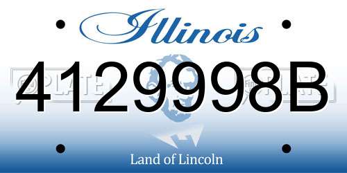 4129998B Illinois License Plate