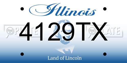 4129TX Illinois License Plate