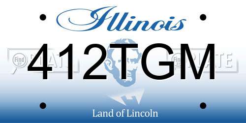 412TGM Illinois License Plate