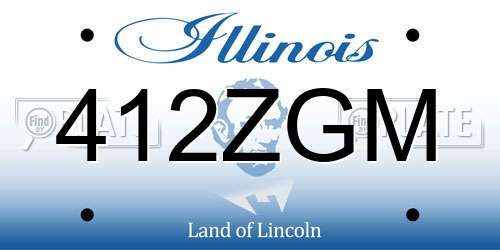 412ZGM Illinois License Plate