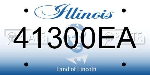 41300EA Illinois License Plate