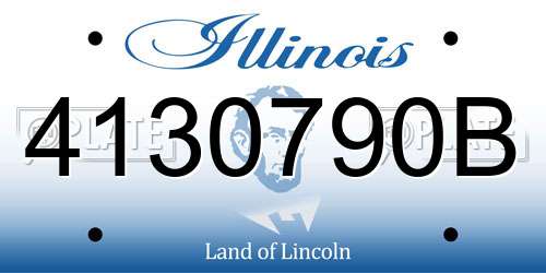 4130790B Illinois License Plate