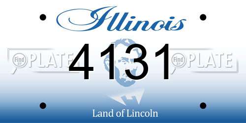 4131 Illinois License Plate