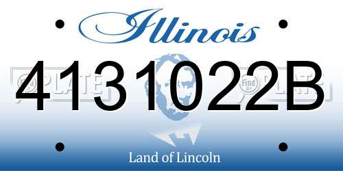 4131022B Illinois License Plate