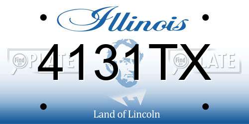 4131TX Illinois License Plate