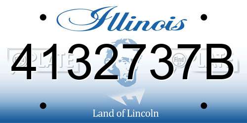 4132737B Illinois License Plate