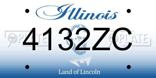 4132ZC Illinois License Plate