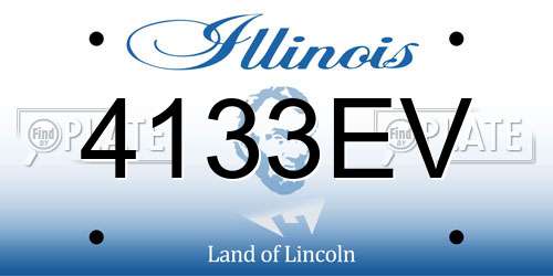 4133EV Illinois License Plate