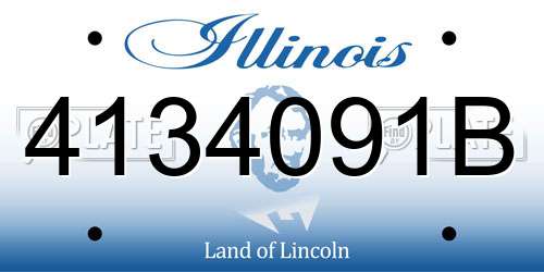 4134091B Illinois License Plate