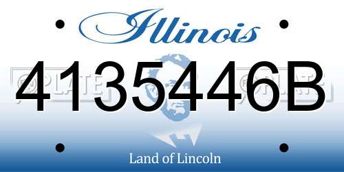 4135446B Illinois License Plate