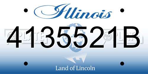 4135521B Illinois License Plate