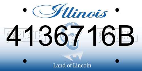 4136716B Illinois License Plate