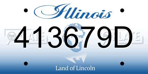 413679D Illinois License Plate