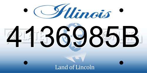 4136985B Illinois License Plate